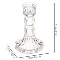 Glas-Kerzenhalter 12 cm transparent klassisches Design 2er-Set | Floristik24.ch