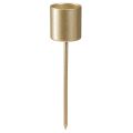 Floristik24 Stabkerzenhalter Gold Kerzenhalter zum Stecken 11cm 16 St