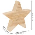 Holzstern Kerzenständer für Stabkerzen, 16 cm, Natur und Schwarz | Floristik24.ch