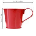 Stabkerzenhalter Metall Kerzenhalter Tasse Rot H6cm 6St | Floristik24.ch