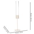 Kerzenhalter Glaszylinder Metallfuss 50 cm Taupe | Floristik24.ch