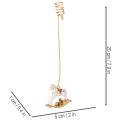 Weihnachtsbaum-Kerzenhalter Schaukelpferd aus Metall und Kunststoff 20 cm Gold 3er-Set | Floristik24.ch