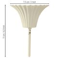 Kerzenhalter aus Kunststoff mit Dorn Blütenform cremeweiss 11 cm 4 Stück | Floristik24.ch