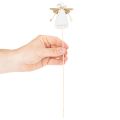 Dekostecker Engel aus Holz 31cm mit Flügeln in vier Farben, 12 Stück | Floristik24.ch