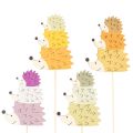Floristik24 Deko-Stecker Holz Igel-Familie sortiert 34cm 12 Stück für Herbstdekorationen