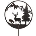 Dekostecker Metall Hirsch und