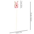 Dekostecker Schweinchen Holz bunt 31cm 16 Stück für Blumendekoration | Floristik24.ch