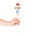 Blumenstecker Vogelscheuche aus Holz und Stoff 37cm 6er-Set für Herbstdekoration | Floristik24.ch