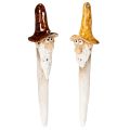 Floristik24 Deko-Gartenfigur Set aus Keramik Zwerg 16 cm 2-teilig für Pflanzkübel