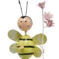 Floristik24 Blumenstecker Biene mit Blume, Metall Deko Frühling Sommer 4St