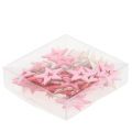 Floristik24 Sterne zum Streuen Pink, Rosa, Natur 4cm 72St
