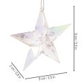 Dekoanhänger Stern Acryl irisierend klar 9 cm 6er-Set für Weihnachtsbaum | Floristik24.ch