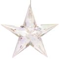 Dekoanhänger Stern Acryl irisierend klar 9 cm 6er-Set für Weihnachtsbaum | Floristik24.ch