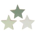 Holzstern Deko 5 cm Mint und Weiss 9er-Set | Floristik24.ch