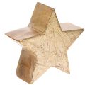 Floristik24 Deko-Sterne aus Holz Gold 10cm 3er-Set für Innenbereich