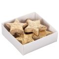 Deko-Sterne Holz goldfarben Ø