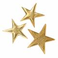 Floristik24 Sterne aus Metall Golden 7,8×7,4cm/6,4×6,2cm 8St
