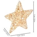 Deko Stern Set aus Draht zwei Grössen Gold 12 Stück | Floristik24.ch