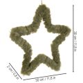 Stern zum Hängen aus Kunstfell in Grün, 30 cm, 3er-Set | Floristik24.ch