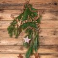 Floristik24 Sternanhänger “Adventszeit”, Weihnachtsdeko, Dekoring aus Metall Bronzefarben 32×20cm