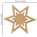 Streudeko Holzsterne 3 cm gemischt in Natur, Hellblau und Grün, 72 Stück | Floristik24.ch