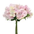 Floristik24 Strauß Rosa mit Perlen 29cm
