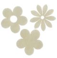 Floristik24 Streudeko Filzblume Creme Ø3,5cm 96St