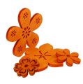 Floristik24 Streudeko Holzblume Orange 2cm - 4cm 96St