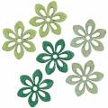 Floristik24 Streudeko Blume Grün, Hellgrün, Mint Holzblumen zum Streuen 144St