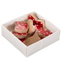 Socken aus Holz rot mit