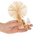 Strohstern-Set aus 35 Figuren und Sternen für Christbaumschmuck, naturfarben | Floristik24.ch