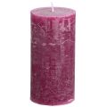 Floristik24 Stumpenkerzen durchgefärbt Berry Kerzen Lila 50×100cm 4 St