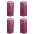 Stumpenkerzen durchgefärbt Berry Kerzen Lila 50×100cm 4 St | Floristik24.ch