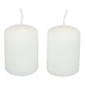 Stumpenkerzen Weiß Kerzen H70mm Ø50mm 12 St | Floristik24.ch