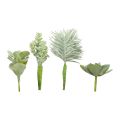 Floristik24 Sukkulenten Künstliche Grünpflanze Grün Sortiert 9-18,5cm 4St