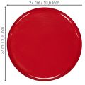 Deko-Tablett Metall Rot rund 27 cm für Innenbereich | Floristik24.ch