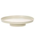 Floristik24 Dekotablett rund Metall 30 cm beige für Wohn- und Pflanzendekoration
