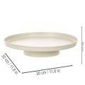 Dekotablett rund Metall 30 cm beige für Wohn- und Pflanzendekoration | Floristik24.ch