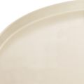 Dekoteller Metall rund beige 40 cm Durchmesser 20 cm hoher Fuss | Floristik24.ch