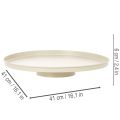 Dekoplatte Metall beige rund 41 cm | Floristik24.ch
