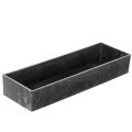 Floristik24 Rechteckige Dekoschale mit Griffen 32 cm aus Kunststoff in Anthrazit