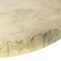 Metallteller zum Dekorieren, Tischdeko, Kerzentablett rund Golden Antik-Optik Ø7,5/10/12/15/18cm H2cm 5er-Set | Floristik24.ch