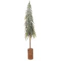 Floristik24 Künstlicher Tannenbaum 90 cm gefrostet mit Holzsockel