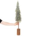 Künstlicher Tannenbaum 90 cm gefrostet mit Holzsockel | Floristik24.ch