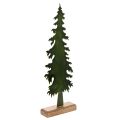 Floristik24 Deko Tannenbaum Metall grün auf Holzfuss 46cm Tischdekoration Weihnachten