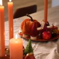 Miniatur-Tannenbaum Tischdeko 12 cm, Grün Rot Orange, 6er-Set, künstlich auf Holzsockel | Floristik24.ch