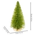 Künstliche Mini-Tannenbäume mit Holzfuss 16 cm 6er-Set in Grün, Rot und Orange für Innenbereich | Floristik24.ch