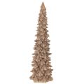 Floristik24 Deko Tannenbaum beflockt Kunststoff 34cm Braun für Innenbereich