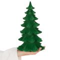 Tannenbaum Dekoration aus Kunststoff beflockt 27 cm grün für festliche Tischdekoration | Floristik24.ch