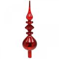 Floristik24 Baumspitze Rot Glas Deko Weihnachten Spitze Christbaum H35cm